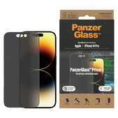 Szkło hartowane UWF Privacy AB z aplikatorem do iPhone 14 Pro, Czarne, PanzerGlass