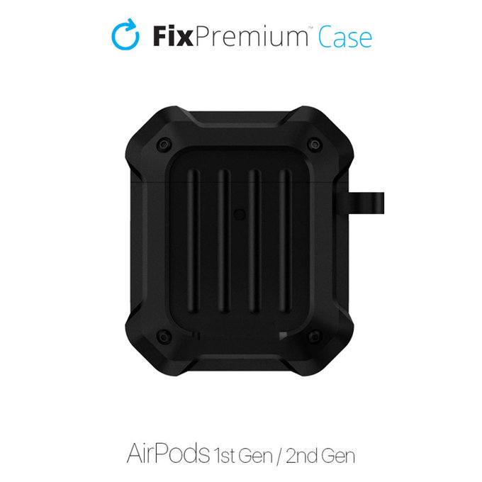 Etui Unbreakable do AirPods 1, 2, czarny, black, FixPremium