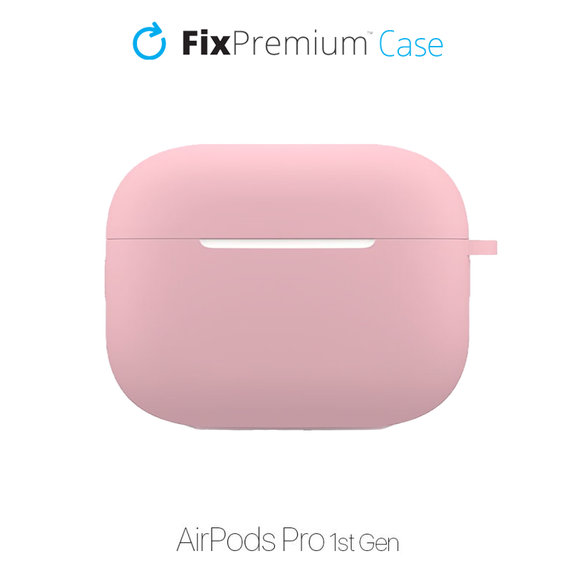Etui silikonowe do AirPods Pro, Różowy, Pink, FixPremium