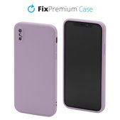 Etui Silikonowe do iPhone X, XS, fioletowy, purple, FixPremium
