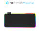 Podkladka pod mysz i klawiature z RGB, 90x40cm, Czarny, Black, FixPremium