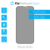 Szkło ochronne do iPhone 14 Pro, Privacy Anti-Spy, FixPremium