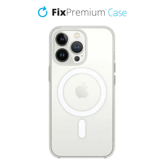 Etui silikonowe z MagSafe do iPhone 13 Pro, Przezroczysty, Transparent, FixPremium