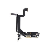 Złącze ładowania z taśmą flex do iPhone 14 Pro Max, Złoty, Gold