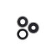 Szklo obiektywu tylnej kamery z ramka (3szt) do iPhone 14 Pro, 14 Pro Max, Space Black