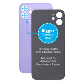 Tylne szklo z duza dziura na aparat do iPhone 12, Fioletowy, Purple