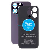 Tylne szklo z duza dziura na aparat do iPhone 14 Pro, Deep Purple