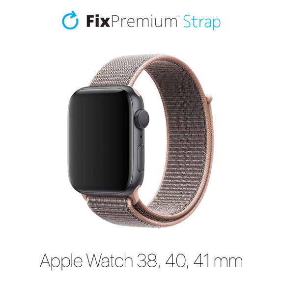 Pasek Nylonowy do Apple Watch (38, 40, 41mm) | różowy | pink | FixPremium