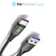 Kabel USB-C do USB ze wskaźnikiem LED, 1m, Czarny, Black