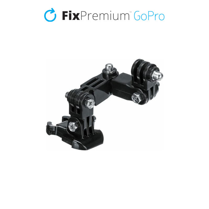 3-ramienny uchwyt na GoPro, czarny, black, FixPremium