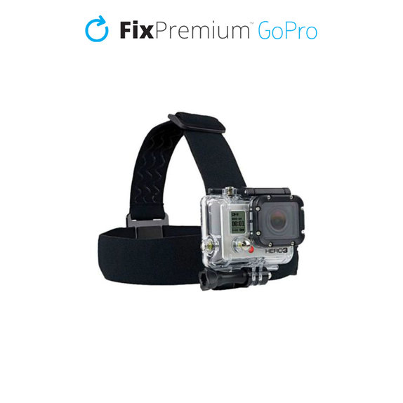 Uchwyt na glowe do GoPro, czarny, black, FixPremium