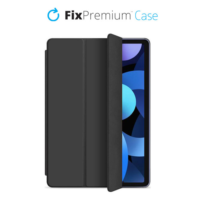 Etui Silikonowe z klapką do iPad Air (4., 5. Gen), czarny, black, FixPremium