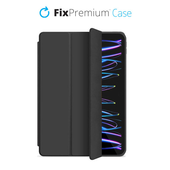 Etui Silikonowe z klapką do iPad Pro 12.9" (4., 5. Gen), czarny, black, FixPremium