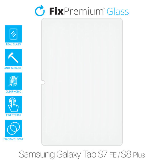 Szkło hartowane do Samsung Tab S7 FE i S8 Plus, FixPremium