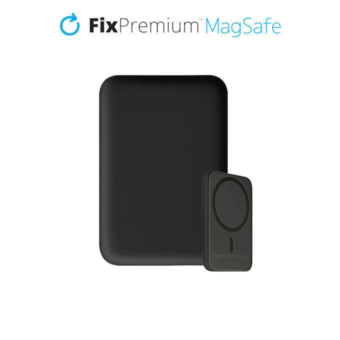 PowerBank MagSafe 5000mAh, Czarny, Black, FixPremium