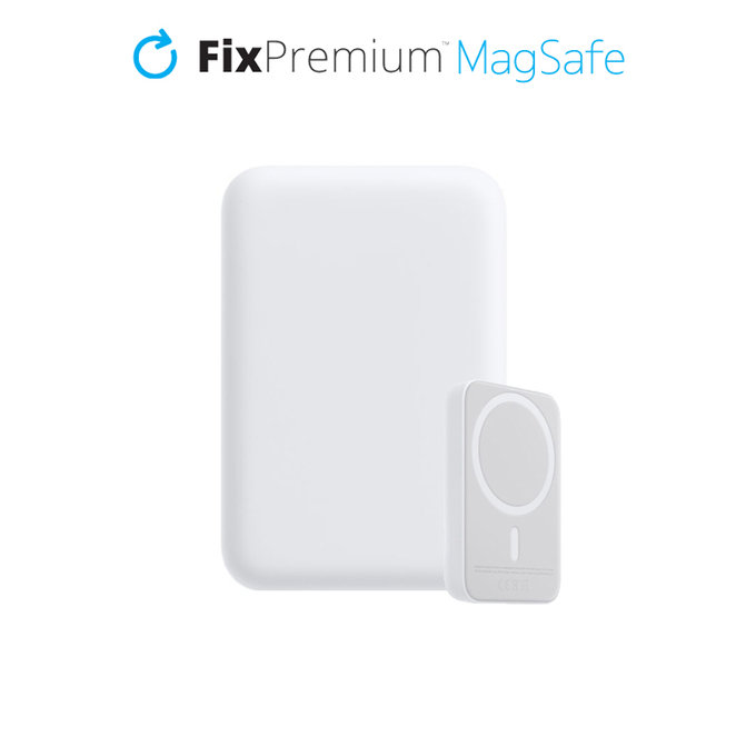PowerBank MagSafe 10 000mAh, Biały, White, FixPremium