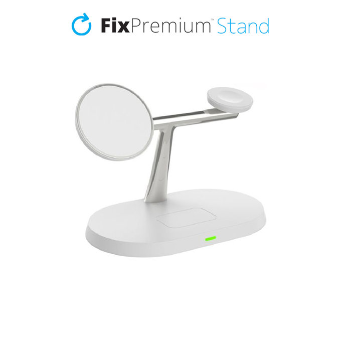 Uchwyt ładujący z Qi2 do iPhone, Apple Watch i AirPods, Biały, White, FixPremium