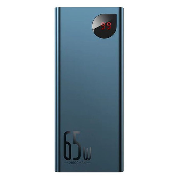 PowerBank 65W 20 000 mAh, niebieski, blue, Baseus