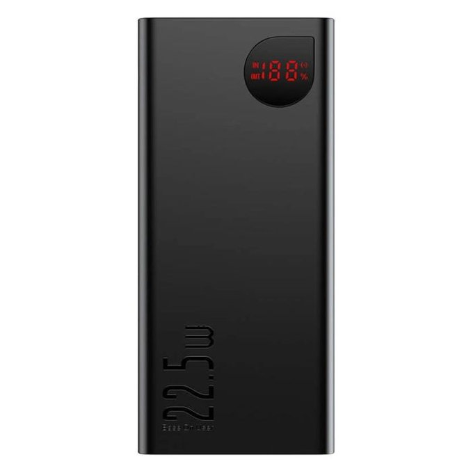 PowerBank 10 000 mAh, czarny, black, Baseus