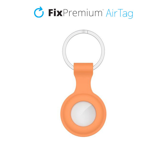 Silikonowy Brelok do AirTag, pomarańczowy, orange, FixPremium