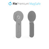 Uchwyt MagSafe do iPhone do notebooka, srebrny, silver, FixPremium