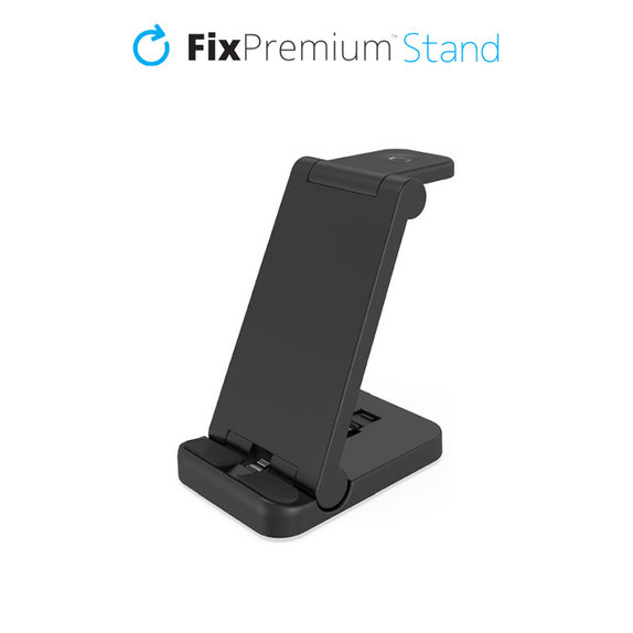 Skladana podstawka 3w1 do iPhone, Apple Watch, AirPods, czarny, black, FixPremium