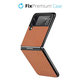 Etui do Samsung Z Flip 3, Carbon, Brązowy, Brown, FixPremium