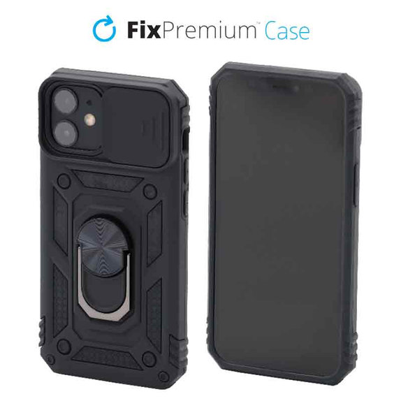 Etui do iPhone 12 mini, CamShield, Czarny, Black, FixPremium