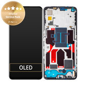 Wyświetlacz do Realme GT Master 5G, Ekran dotykowy z ramką, 4908139, Czarny, Black, Genuine Service Pack