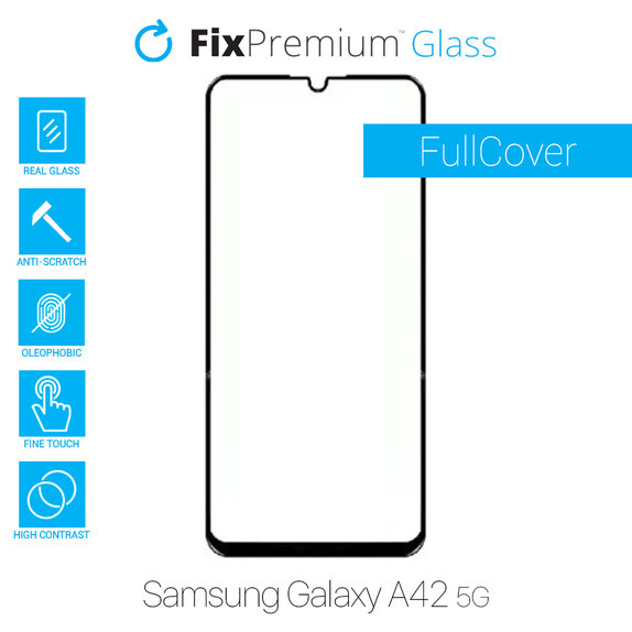 Szkło hartowane do Samsung A42 5G, FullCover Glass, FixPremium