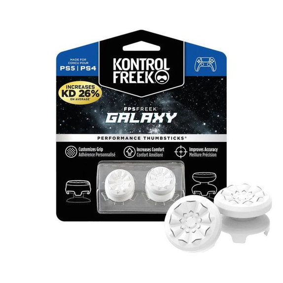 Nakładki na kontroler Freek Galaxy PS4/PS5 Extended, Kontrol Freek, Biały, White