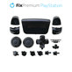 Luksusowe elementy dekoracyjne do PS5 DualSense, czarny, black, FixPremium