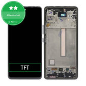 Wyświetlacz do Samsung A53 A536B, Ekran dotykowy z ramką, Awesome Black, TFT
