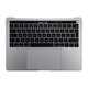 Górna ramka klawiatury z klawiaturą UK, mikrofonem, trackpadem i głośnikami do MacBooka Pro 13" A1706, koniec 2016 r. – połowa 2017 r., Space Gray