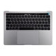 Górna ramka klawiatury z klawiaturą UK, mikrofonem, trackpadem i głośnikami do MacBooka Pro 13" A1706, koniec 2016 r. – połowa 2017 r., Space Gray