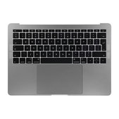 Górna ramka klawiatury z klawiaturą UK, mikrofonem, trackpadem i głośnikami do MacBook Pro 13" A1708 (Late 2016 - Mid 2017), Space Gray