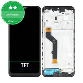 Wyświetlacz do Motorola Moto E7 Plus XT2081, Ekran dotykowy z ramką, Czarny, Black, TFT