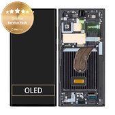 Wyświetlacz do Samsung S23 Ultra S918B, Ekran dotykowy z ramką, Phantom Black, GH82-30466A, GH82-30465A, Genuine Service Pack
