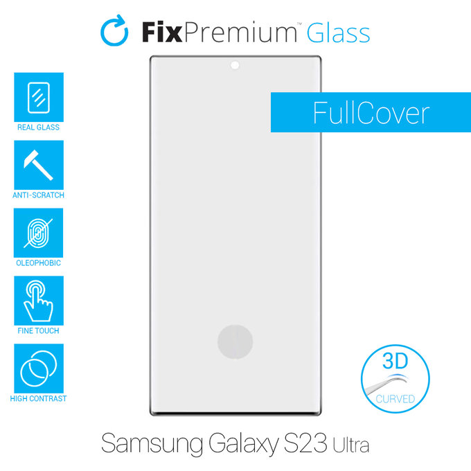Szkło hartowane do Samsung S23 Ultra, FullCover Glass, FixPremium