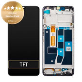 Wyświetlacz do Oppo A54s CPH2273, Ekran dotykowy z ramką, Czarny, Black, 4908020, Genuine Service Pack