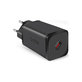 Podróżny adapter ładujący USB-C, GaN 65W PD, Czarny, Black, SBS