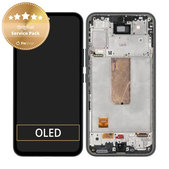 Wyświetlacz do Samsung A54 5G A546B, Ekran dotykowy z ramką, GH82-31231A, GH82-31232A, Czarny, Black, Genuine Service Pack