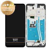 Wyświetlacz do Motorola Moto G53 5G, Ekran dotykowy z ramką, 5D68C22150, Czarny, Black, Genuine Service Pack