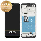 Wyświetlacz do Motorola Moto G13, Ekran dotykowy z ramką, 5D68C22318, Matte Charcoal, Genuine Service Pack