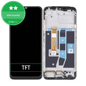 Wyświetlacz do Oppo A16, A16s, Ekran dotykowy z ramką, Crystal Black, TFT