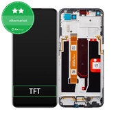 Wyświetlacz do Oppo A54 5G, A74 5G, Ekran dotykowy z ramką, Fluid Black, TFT