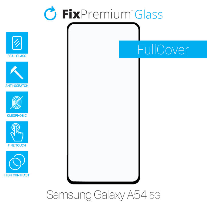 Szkło hartowane do Samsung A54 5G, FullCover Glass, FixPremium