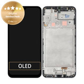 Wyświetlacz do Samsung A24 A245, Ekran dotykowy z ramką, GH82-28686A, Czarny, Black, Genuine Service Pack