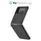 Etui do Samsung Z Flip 2, Carbon, Czarny, Black, FixPremium