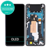 Wyświetlacz OLED dla Asus Zenfone 7 Pro ZS671KS, Ekran dotykowy z ramką, Aurora Black